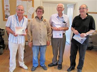 The winners of the july certificates with Tony Walton